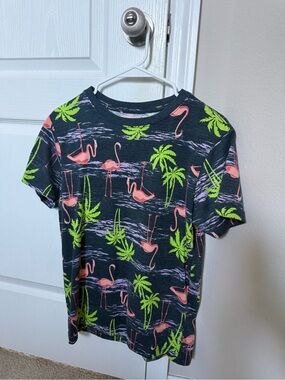 Original Use Flamingo Palm Tree Graphic Tee – XS